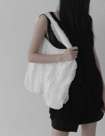 Nets Ruffle Shoulder Bag